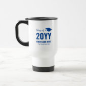 Blauw & Witte Afstudeercadeau Aangepaste Reisbeker (Links)