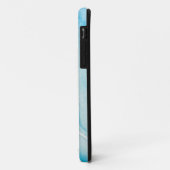 Blauw & Witte Agate Stijl Glitters, doe-het-zelf n Case-Mate iPhone Case (Achterkant/links)