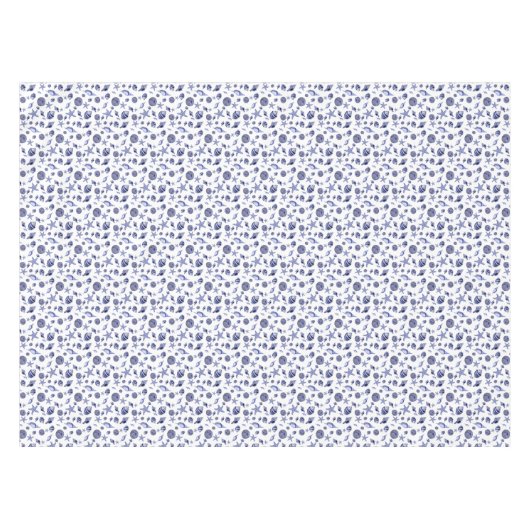 Blauw-witte alloverschelpen tafelkleed (Voorkant (Horizontaal))
