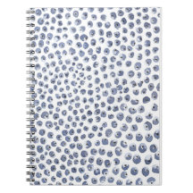 Blauw Witte Aquarel Blauwe Bes Fruit Notitieboek