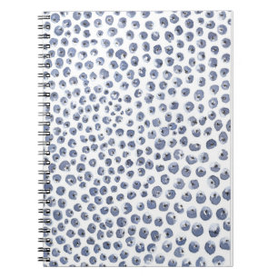 Blauw Witte Aquarel Blauwe Bes Fruit Notitieboek