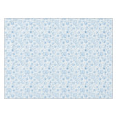 Blauw Witte Aquarel Bloemmotief Tafelkleed (Voorkant (Horizontaal))