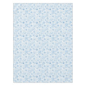Blauw Witte Aquarel Bloemmotief Tafelkleed (Voorkant)