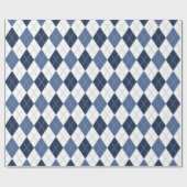 blauw witte argipsplaat cadeaupapier (Vlak)