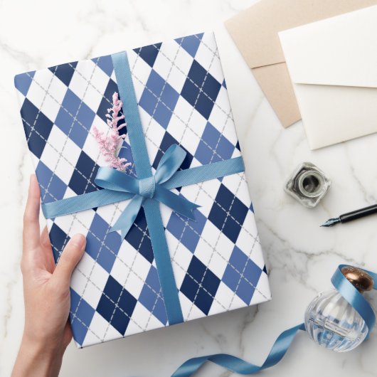 blauw witte argipsplaat cadeaupapier (Geschenken)