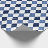blauw witte argipsplaat cadeaupapier (Hoek)