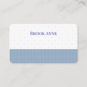 Blauw witte baby polka dot patroon Visitekaartjes