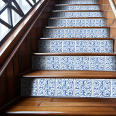 Blauw-witte barokke Acanthus Tegeltje