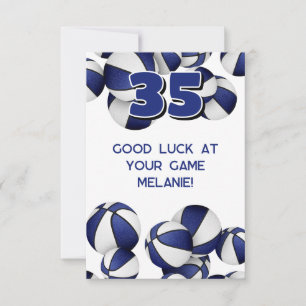 Blauw-witte basketballen Veel geluk in het spel Kaart