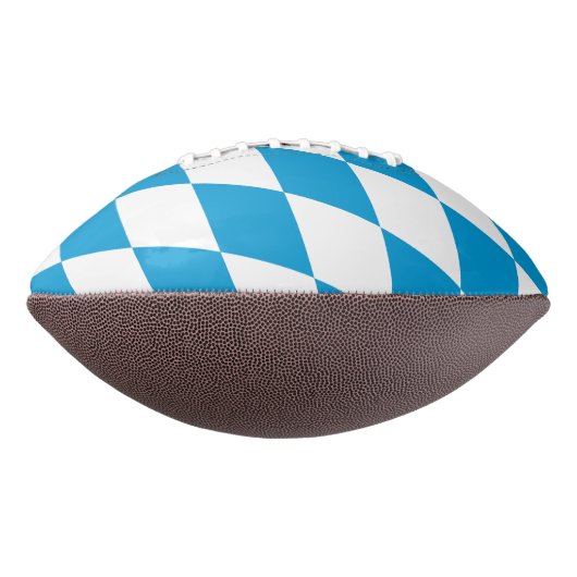 Blauw-witte Beierse Diamant Vlag Patroon American Football (Gedraaid 90)