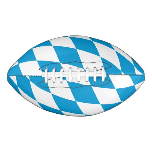 Blauw-witte Beierse Diamant Vlag Patroon American Football (Voorkant)