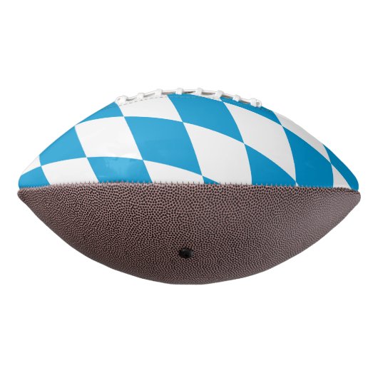 Blauw-witte Beierse Diamant Vlag Patroon American Football (Gedraaid 270)