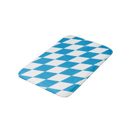 Blauw-witte Beierse Diamant Vlag Patroon Badmat