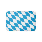 Blauw-witte Beierse Diamant Vlag Patroon Badmat (Voorkant)