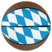 Blauw-witte Beierse Diamant Vlag Patroon Basketbal (Voorkant)
