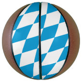 Blauw-witte Beierse Diamant Vlag Patroon Basketbal (Verticaal)