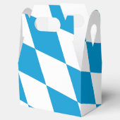 Blauw-witte Beierse Diamant Vlag Patroon Bedankdoosjes (Geopend)