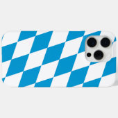 Blauw-witte Beierse Diamant Vlag Patroon Case-Mate iPhone Case (Achterkant (horizontaal))