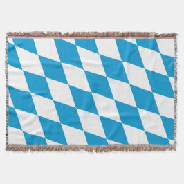 Blauw-witte Beierse Diamant Vlag Patroon Deken
