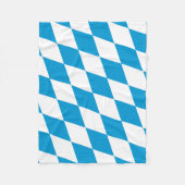 Blauw-witte Beierse Diamant Vlag Patroon Fleece Deken (Voorkant)