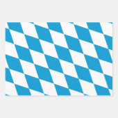Blauw-witte Beierse Diamant Vlag Patroon Inpakpapier Vel (Voorkant 2)