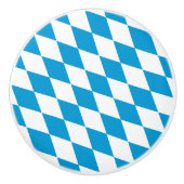 Blauw-witte Beierse Diamant Vlag Patroon Keramische Knop (Voorkant)