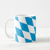 Blauw-witte Beierse Diamant Vlag Patroon Koffiemok (Links)
