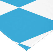 Blauw-witte Beierse Diamant Vlag Patroon Korte Tafelloper (Hoek)
