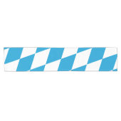 Blauw-witte Beierse Diamant Vlag Patroon Korte Tafelloper (Horizontaal)