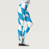 Blauw-witte Beierse Diamant Vlag Patroon Leggings (Rechts)