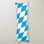 Blauw-witte Beierse Diamant Vlag Patroon Lichaamskussen (Achterkant (Verticaal))