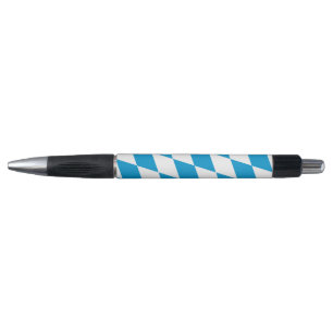 Blauw-witte Beierse Diamant Vlag Patroon Pen