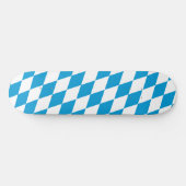 Blauw-witte Beierse Diamant Vlag Patroon Persoonlijk Skateboard (Horizontaal)