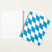 Blauw-witte Beierse Diamant Vlag Patroon Planner (Display)