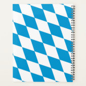 Blauw-witte Beierse Diamant Vlag Patroon Planner (Achterkant)