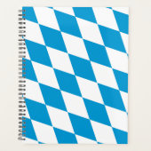 Blauw-witte Beierse Diamant Vlag Patroon Planner (Voorkant)
