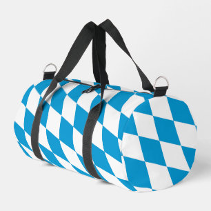 Blauw-witte Beierse Diamant Vlag Patroon Plunjezak