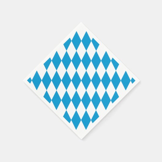 Blauw-witte Beierse Diamant Vlag Patroon Servet (Hoek)