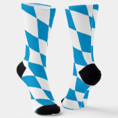 Blauw-witte Beierse Diamant Vlag Patroon Sokken (Gebogen)