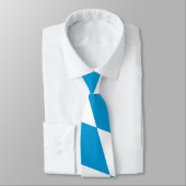Blauw-witte Beierse Diamant Vlag Patroon Stropdas (Gebonden)