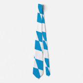 Blauw-witte Beierse Diamant Vlag Patroon Stropdas (Voorkant)