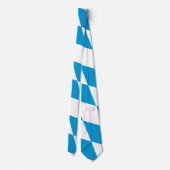 Blauw-witte Beierse Diamant Vlag Patroon Stropdas (Achterkant)
