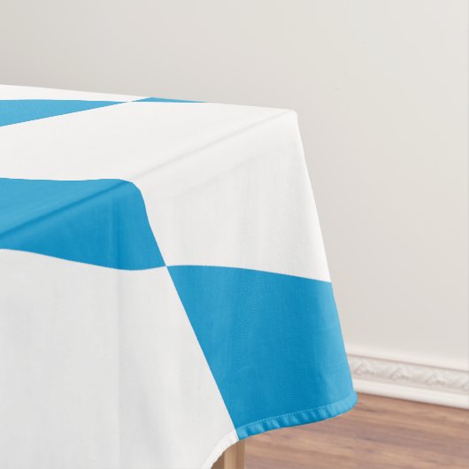 Blauw-witte Beierse Diamant Vlag Patroon Tafelkleed (Voorbeeld)