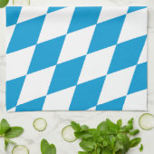Blauw-witte Beierse Diamant Vlag Patroon Theedoek (Gevouwen)