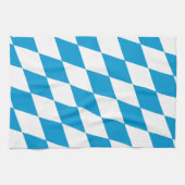 Blauw-witte Beierse Diamant Vlag Patroon Theedoek (Horizontaal)