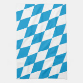Blauw-witte Beierse Diamant Vlag Patroon Theedoek (Verticaal)