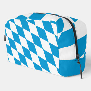 Blauw-witte Beierse Diamant Vlag Patroon Toilettasje