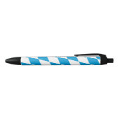Blauw-witte Beierse Diamant Vlag Patroon Zwarte Inkt Pen (Bovenkant)