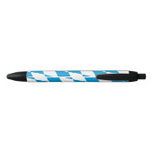 Blauw-witte Beierse Diamant Vlag Patroon Zwarte Inkt Pen (Achterkant)