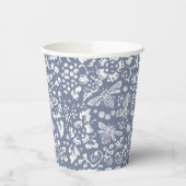  blauw-witte bijen papieren bekers (Links)